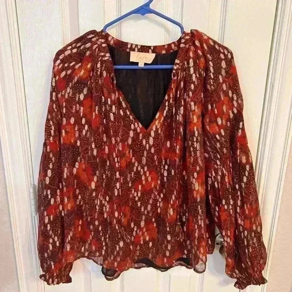 Love the Label Jane Peasant Blouse Size M - Picture 3 of 6
